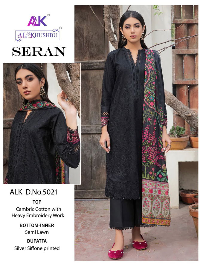 Seran Vol 1 By Alk Khushbu Cambric Cotton Embroidery Pakistani Suits Wholesale Price In Surat